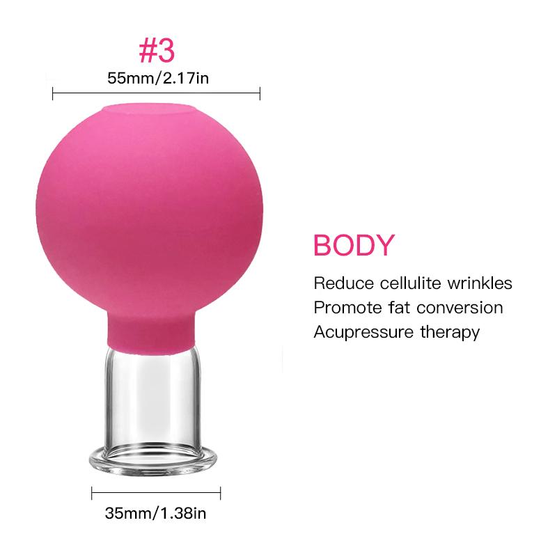 Rubber Face Massager Vacuum Cupping Face Skin Lifting Facial Cups Anti Cellulite Cup Anti-Wrinkle Cupping Therapy Facial Tool