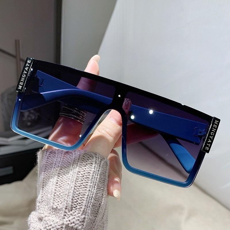 Fashionable Korean Version of Sunglasses Gradient Street Shooting Glasses Anti-ultraviolet Square Frame Sunglasses Women