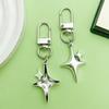 Cross-border Fashion Alloy Star Keychain Pendant for Bags - Unisex Design