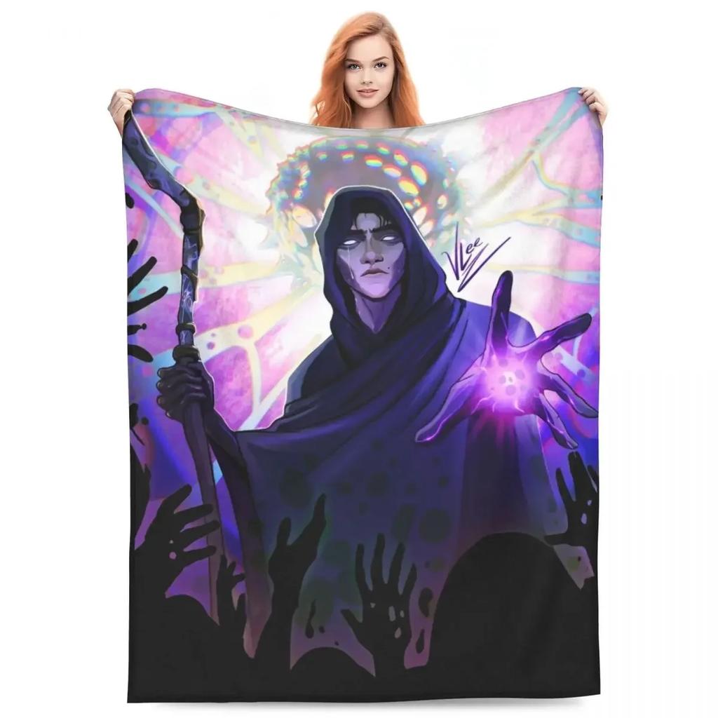 Arcane Viktor Spiel Flanelldecke Weich Warm Bettwäsche Überwürfe für Heimdeko Camping Druck Tagesdecke Sofa Bettüberwurf