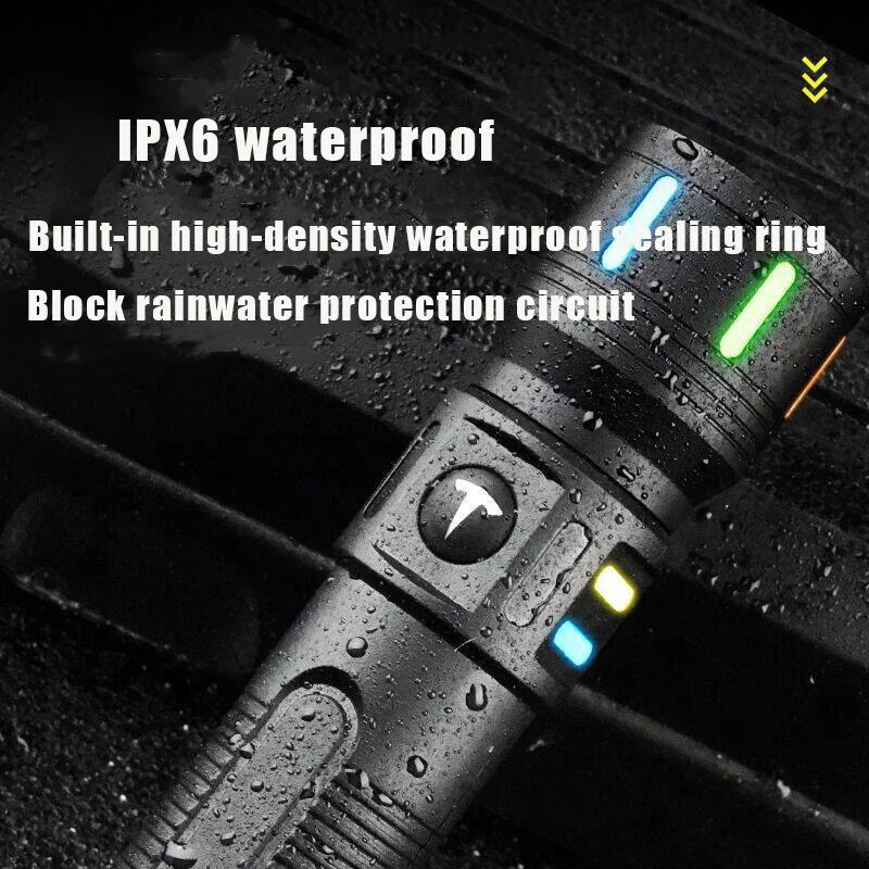 8000LM Zoomable Flashlight,Type-C Rechargeable,3 Modes, Adjustable Focus,Portable Torch for Camping Cycling Emergency,rechargeable