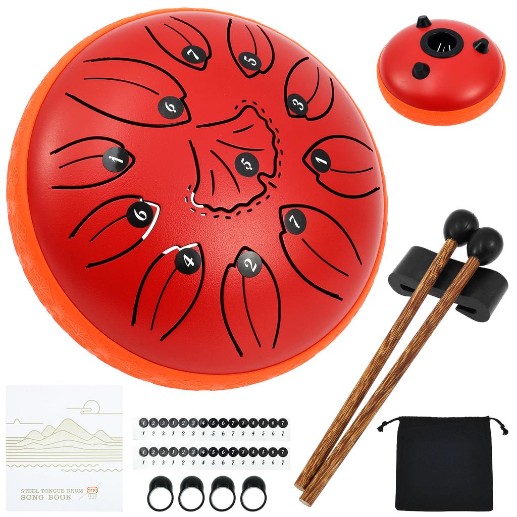 Steel Tongue Drum Portable Rain Drum Hand Pan Drum Percussion Musical Instruments For Yoga Meditation Musical Toy Relief Tool