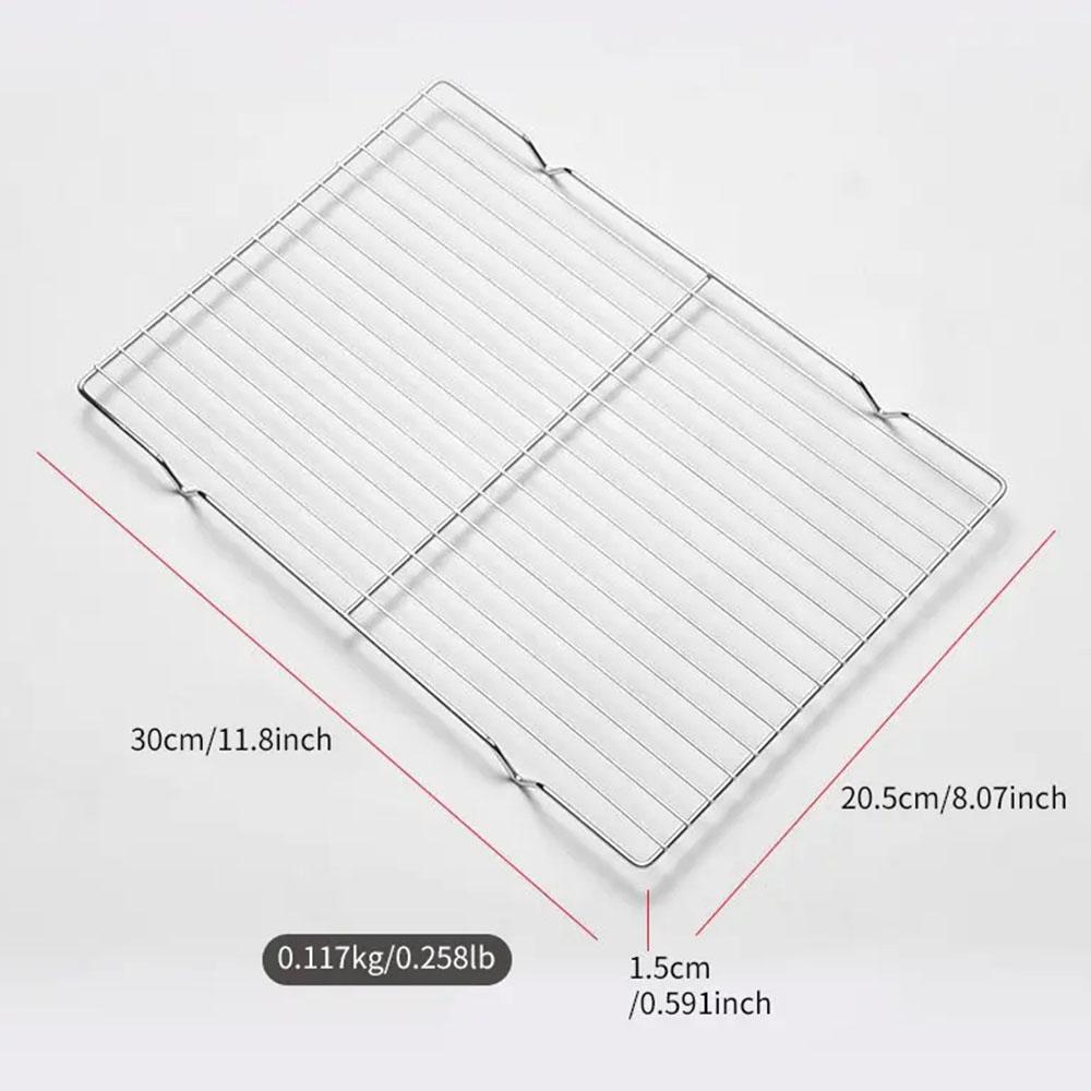 Outdoor Rectangular Grills Cooling Rack Picnic Stove Stand Stainless Steel Grill Cookie Baking Pan Barbecue Cooking Mesh Shelf