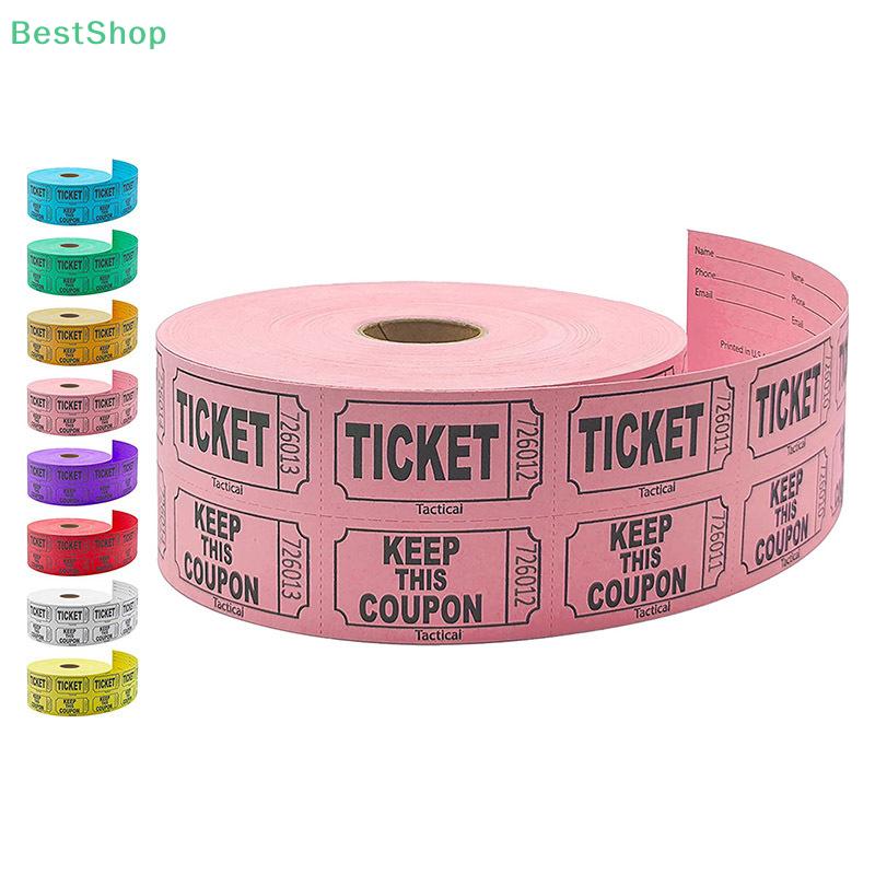 1000 Stück bunte, abreißbare Tombola-Tickets, Doppelrollen, Eintrittskarten, Spieltickets für Veranstaltungen, Karneval, Eintrittsklassen-Belohnungen