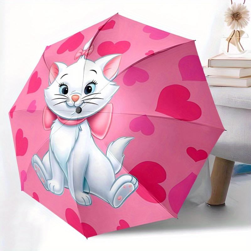 1pc Adorable Love Marie Automatic Opening and Closing Umbrella - Suitable for Various Occasions, Outdoor Activities, Lightweight and Durable