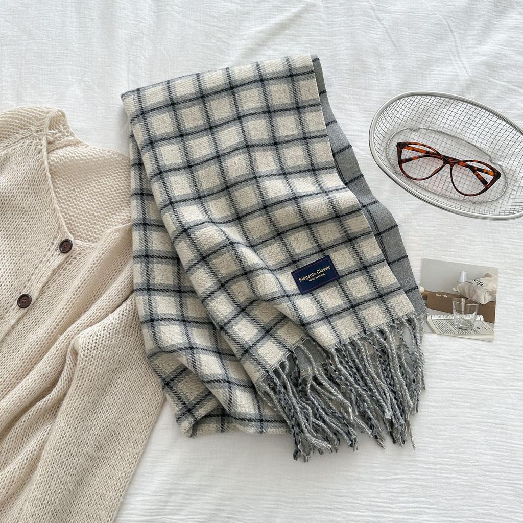 Plaid Striped Tassel Scarf for Men In Winter High End and Versatile  Fashionable Birthday Gift for Male and Female Students.