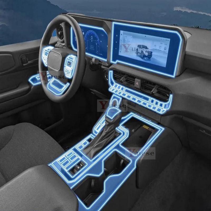 Für Prado Land Cruiser LC250 2024-2025 Auto Innenraum Mittelkonsole Transparente TPU Schutzfolie Kratzfester Aufkleber