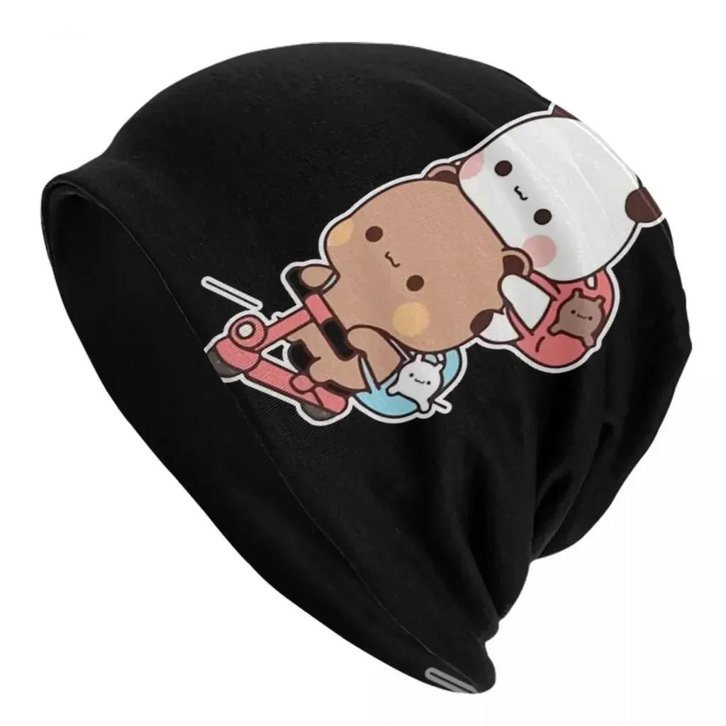 Bubu Dudu  Panda Bear Hugs Love Skullies Beanies Hats Warm Autumn Winter Outdoor Cap Knitted Bonnet Caps for Unisex Adult
