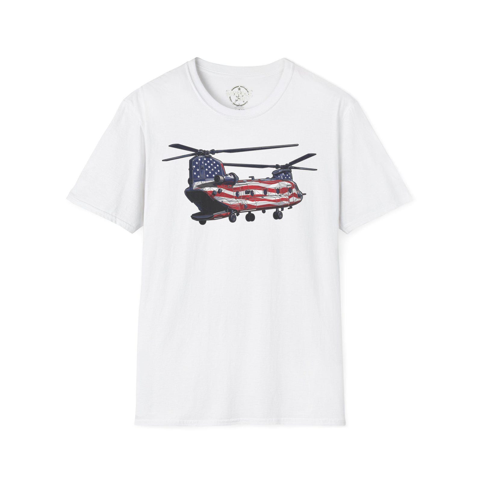 American Flag Chinook Helicopter Shirt | Patriotic Military Tee | Army Aviation Gift M