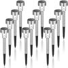 Edelstahl-Solar-Gartenleuchte, farbwechselnde LED-Solar-Wegebeleuchtung, Landschaftslampe, Solar-Außenleuchte für Rasen, Weg, Terrasse, Dekoration, 3/6/9 Packungen