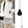 Long Necklace PU Leather Black/Brown 80cm Adjustable Length for Artistic Style Enthusiasts Clothing Accessories