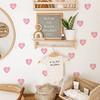 Rosa herzförmige Wandaufkleber, Mädchenzimmer Wanddekorationsaufkleber, Warme Schlafzimmer selbstklebende Wandaufkleber