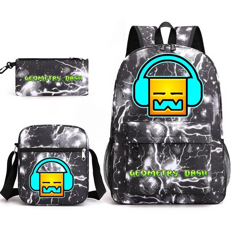 Geometrie Geometrică dash Geantă Școlară din Trei Piese Studenți Băieți și Fete Toc de Creioane pentru Campus Geantă din Pânză