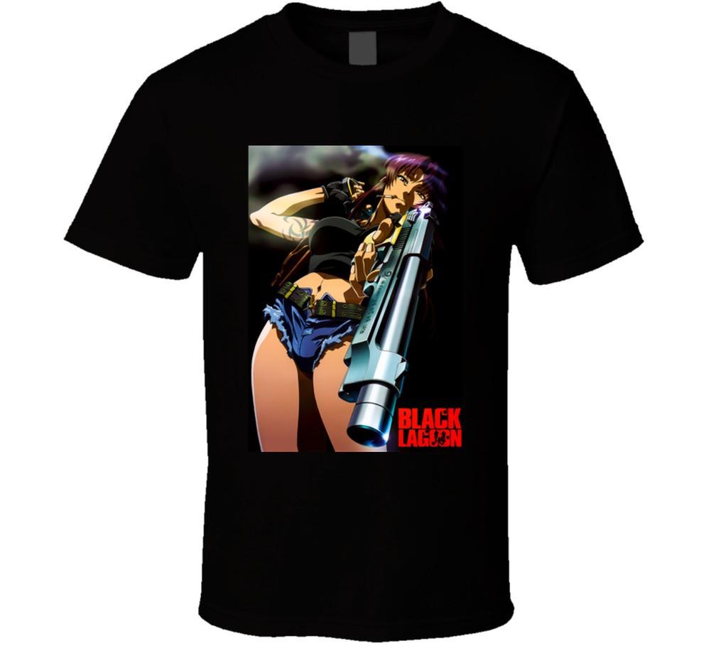 Black Lagoon Anime TV Show Poster Cool Fan T Shirt Mens Womens Tees Top 2XL