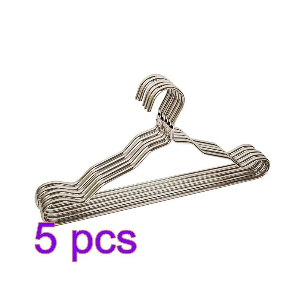5 STÜCKE/Set Aluminiumlegierung Kleiderbügel Erwachsenenkleiderbügel Schiebe Nahtloser Metallkleiderbügel Garderobenaufbewahrungsständer