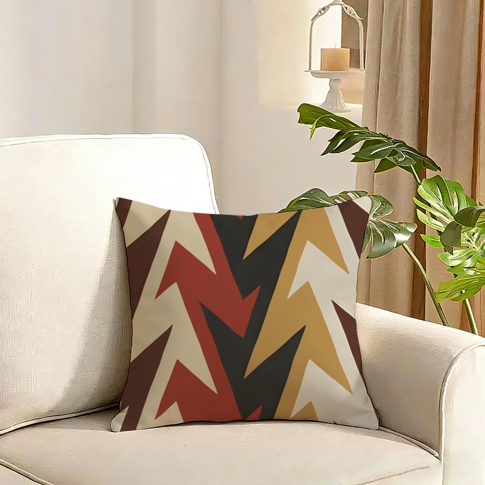 Modern fashion simple geometric Cushion Cover Reversible Plush Pillow Cover Soft Fluffy Home Decor for Sofa Bedroom