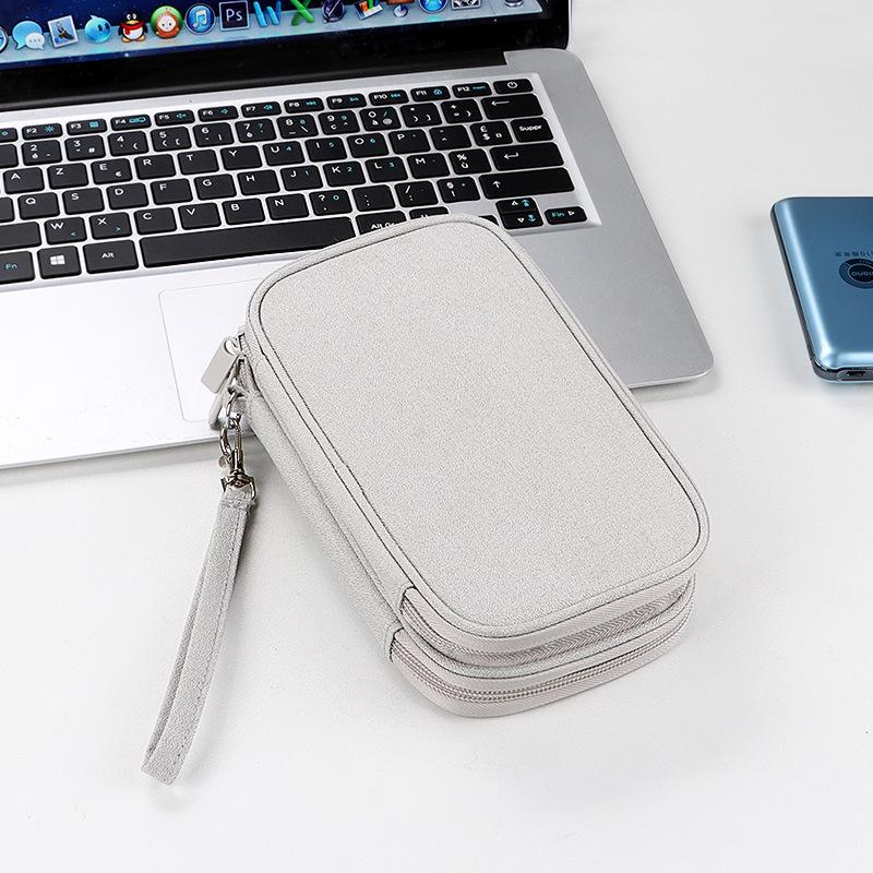 Multifunctional Digital Storage Bag with USB Flash Drive, Power Bank, and Cable Organizer