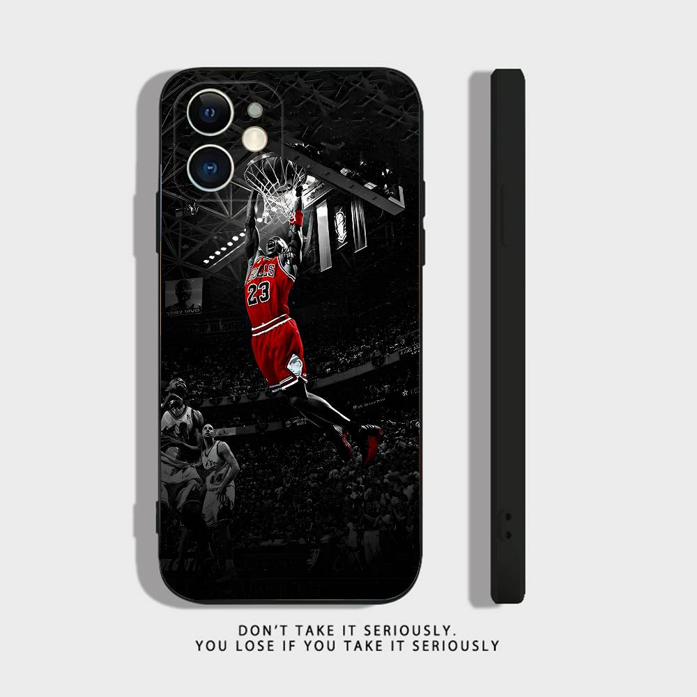 Basketball Phone Case For iPhone 17,16,15,14,13,12, J-Jordan 23,11,X,XR,XS,Plus,Mini,Pro,Max Soft black Shockproof Cover