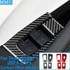 For Tesla Model Y 2025-2027 Carbon Fiber Window Lift Switch Button Control Panel Trim Cover Car Accessories Decoration Sticker