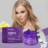 Masque capillaire à la kératine, lot de 2, nourrit et répare les cheveux secs et abîmés, restaure le contrôle des frisottis, violet
