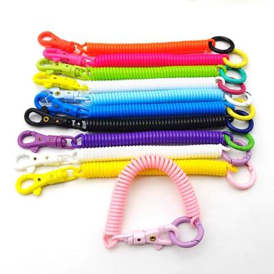 Elastische Riemen Spiralfeder Lanyard Einziehbar Teleskopische Feder Schlüsselanhänger Outdoor