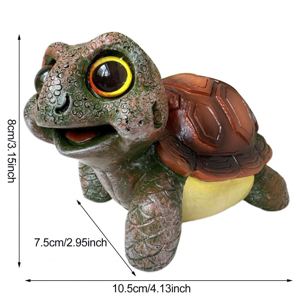 Garden Ornament Artistic Outdoor Sculpture Adorable Mini Turtle Garden Statue Waterproof Uv Resistant for Yard for Outdoor