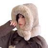Cute Versatile Lei Feng Hat for Women's Windproof and Cold Riding Plush Versatile Balaclava Hat Ear Protection and Warm Hat