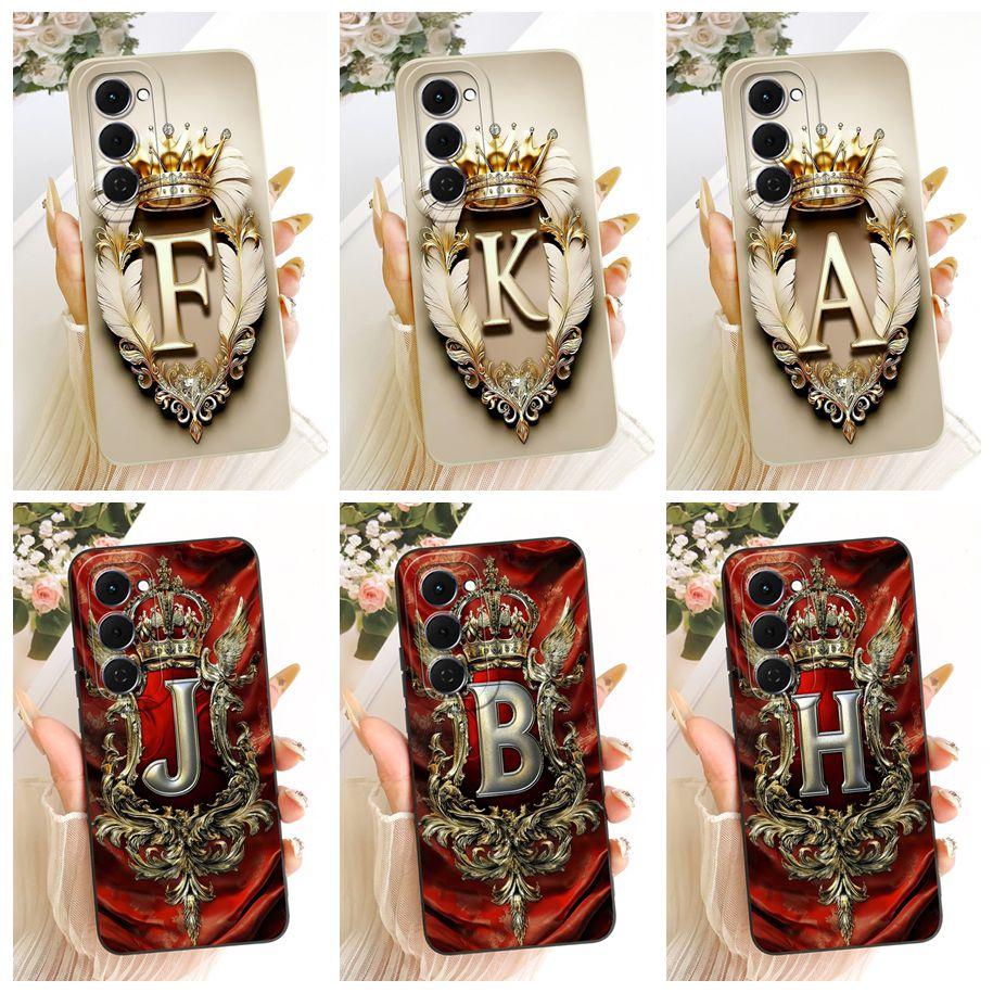 For Tecno Spark 40 Pro Plus Case KM7 Popular Crown Letter Couple Phone Cover on Tecno Spark 40 Pro KM6 Spark40 40C KM5 KM4k Capa