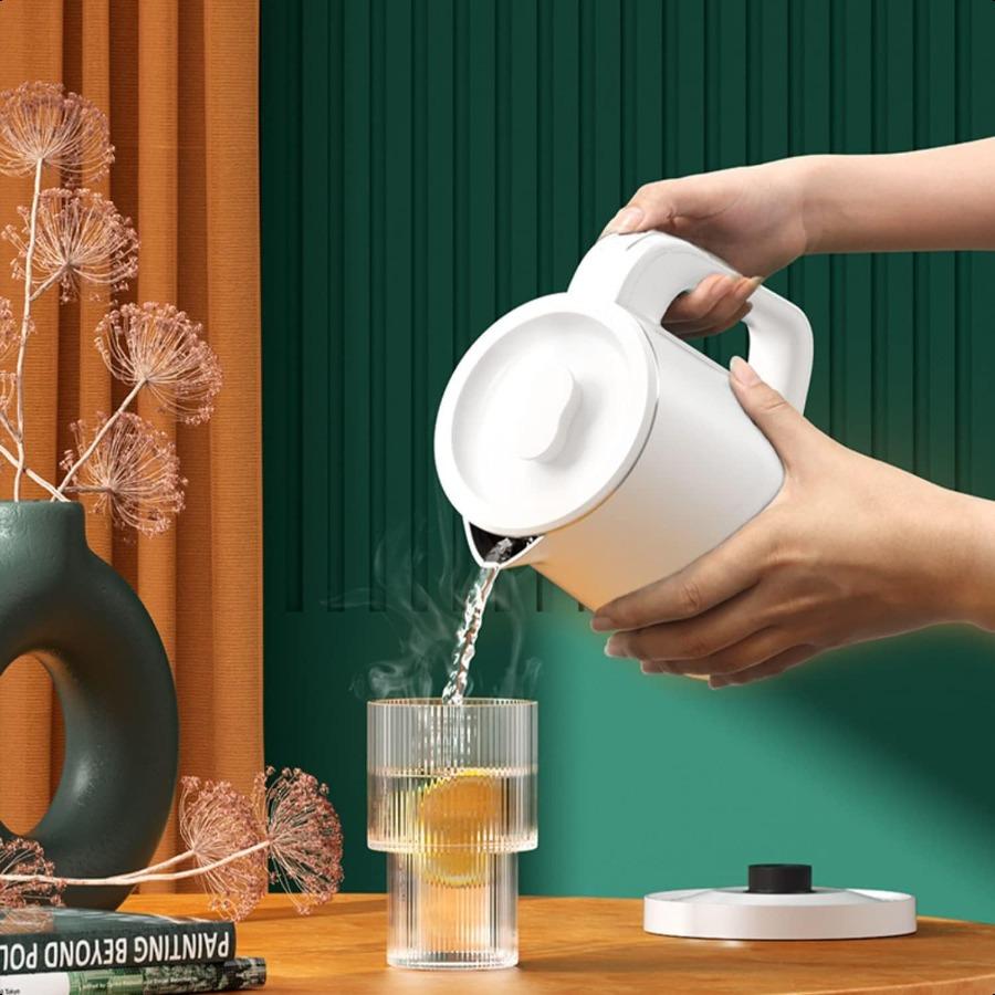 

Маленький электрический чайник из нержавеющей стали 0,6 л, портативный дорожный электрический чайник для чая, мини-нагреватель для кипячения горячей воды для деловой поездки C United States