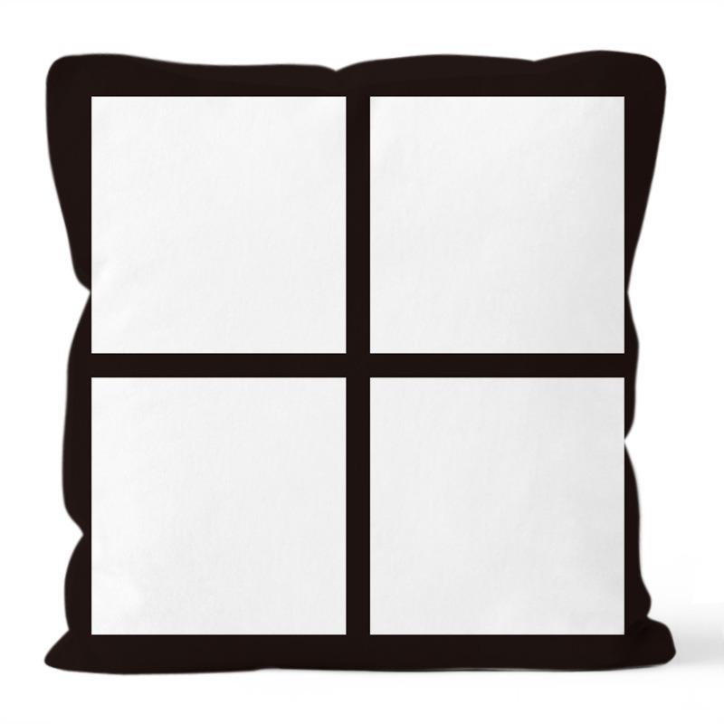 Fashionable black and white plaid pillowcase cat paw letter print pillowcase sofa cushion cover home bedroom room decoration