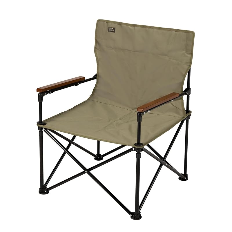 

BUNDOK Director low chair khaki BD-123KA Comes with storage bag foldable