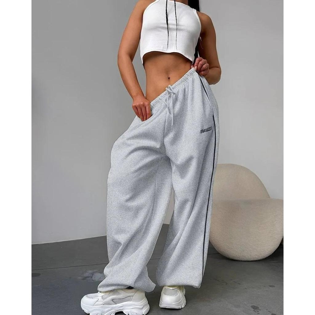 VIONA Striped Wide Leg Sports Pants For Women In Spring And Autumn, Loose And Slimming, Straight Leg Casual Pants