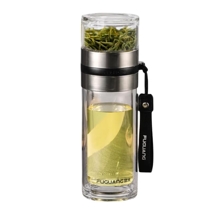 FUGUANG Double-Layer Glass Tea Infuser Bottle