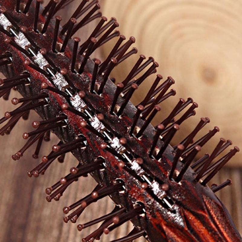 Kleine runde Haarbürste zum Föhnen mit weichen Nylonborsten Mini-Rollen-Stylingbürste für trockenes, lockiges Haar 1,18 Zoll