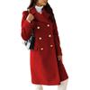 European and American-style Simple Double-breasted Coat for Women (Fall/Winter)