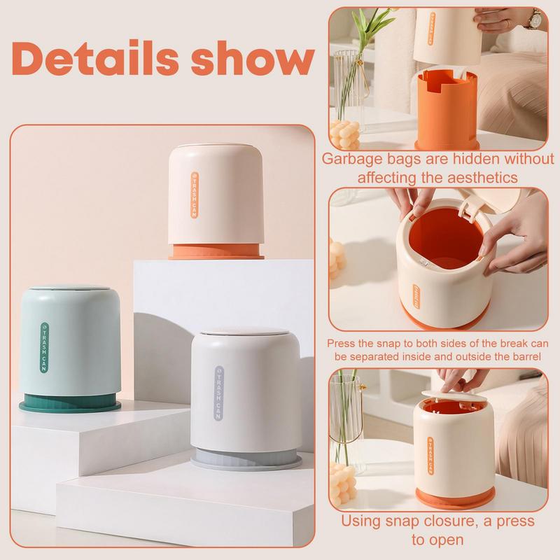 Creative Mini Small Waste Bin Desktop Garbage Basket Home Table Plastic Office Supplies Trash Can Dustbin Sundries Barrel Box