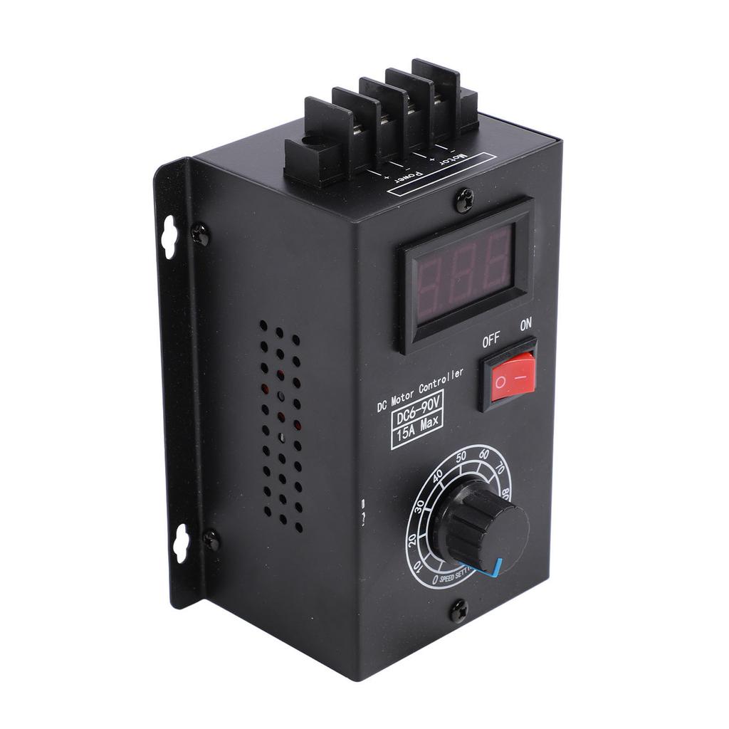 Universal 6V ‑ 90V PWM Direct Current Motor Speed Control PLC 15A Governor Volt Display