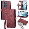 For Motorola Edge 50 Neo 5G/Moto S50 5G/Thinkphone 25 5G Zipper Wallet Case Geometry Lines Leather Phone Cover with Strap