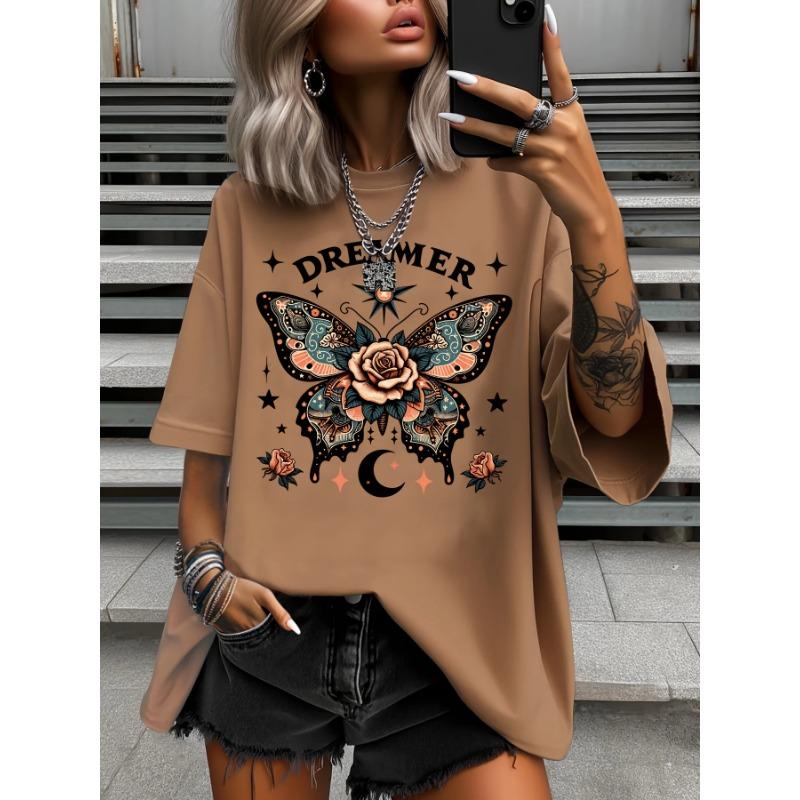 Oversized Women Tshirt Summer Fashion  Drawn Printed Casual Short Sleeve Top Pullover Comfortable Plus Size Tee Trendy Outfit