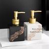 1pc Ceramic Shampoo Bottle Liquid Manual Pressing Bottle Plastic Pump Head Bathroom Accessories Packaging Empty Sample Bottles