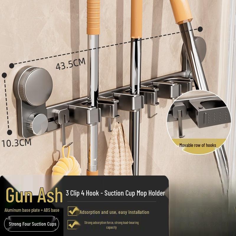 YIXI Wall-Mounted Mop and Broom Holder