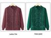 Round Neck Knitted Cardigan for Middle-Aged and Elderly Women - Grandma Style Sweater for Spring and Autumn