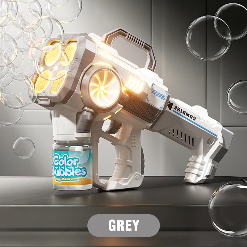 Party Gifts Fully Automatic Electric Bubble Gun with Light Blower Soap Blowing Machine Toy Wedding Outdoor Beach Toys for Adults