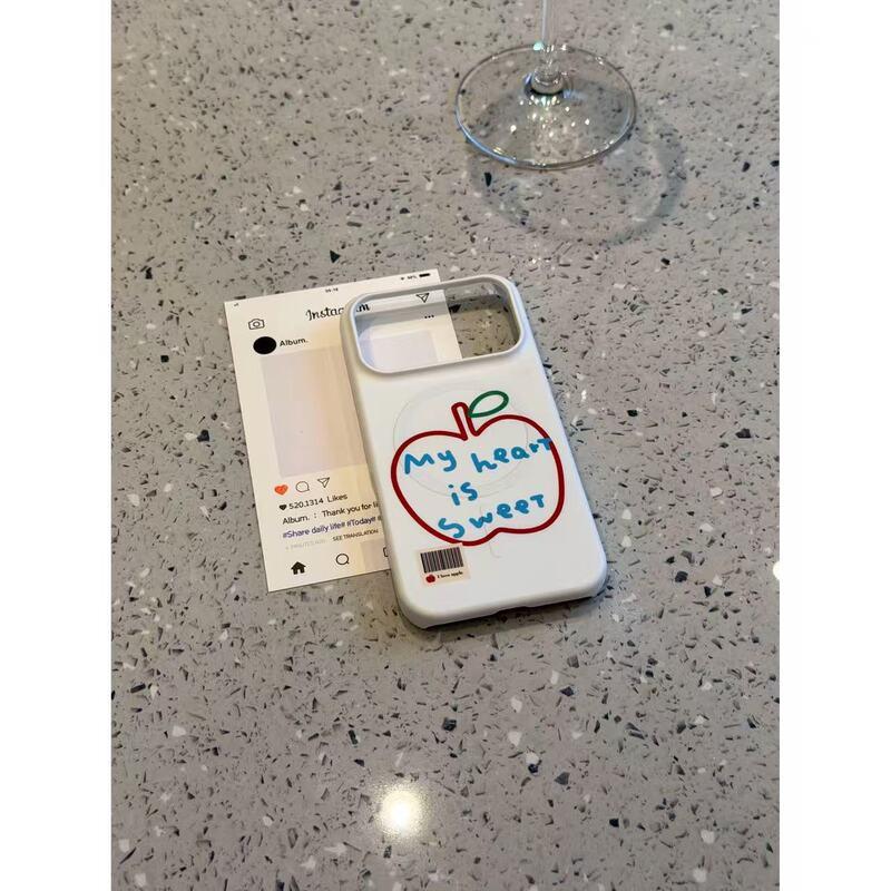 Slim White Line Red Accent Magnetic Phone Case With Kickstand IPhone 15 Pro Max 16 17 iPhone 15 Pro
