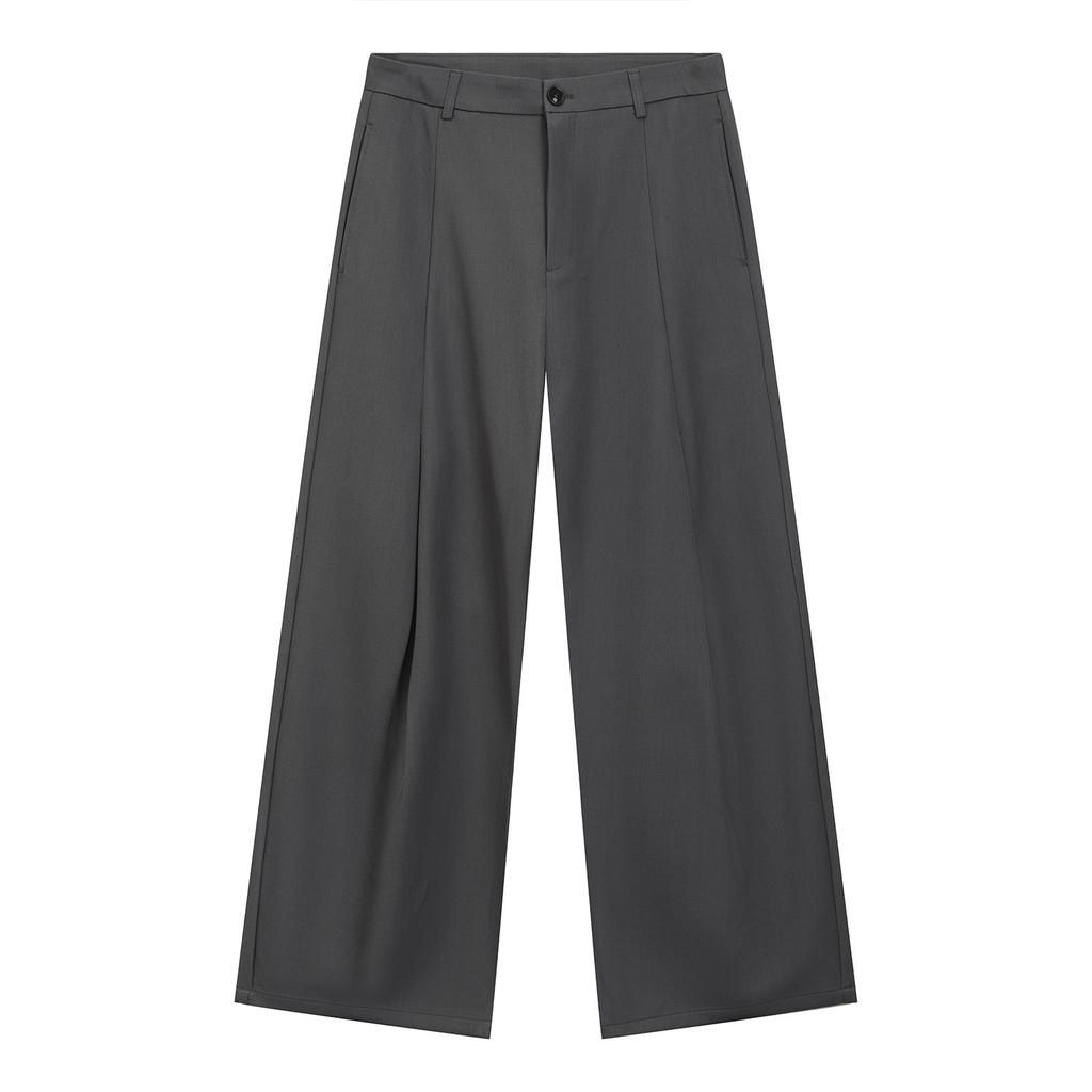 pleated A-word casual wide-leg drape loose trousers commuter straight trousers men