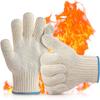 2Pcs Heat Resistant Microwave Oven Gloves Double-Layer Non-Slip Oven Mitts Reusable Potholders Glove for Cooking Baking Grilling