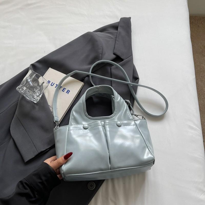 

Internet Celebrity High-end Live Broadcast Tote Bag Women Korean Style Niche Design Texture Commuting Portable Cross-body синій