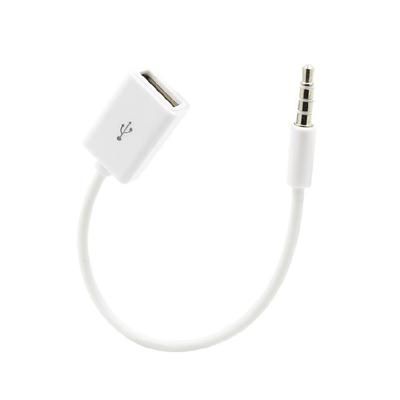 3.5mm Black Car AUX Stereo Cable To USB Stereo Cable Car Electronics Converter