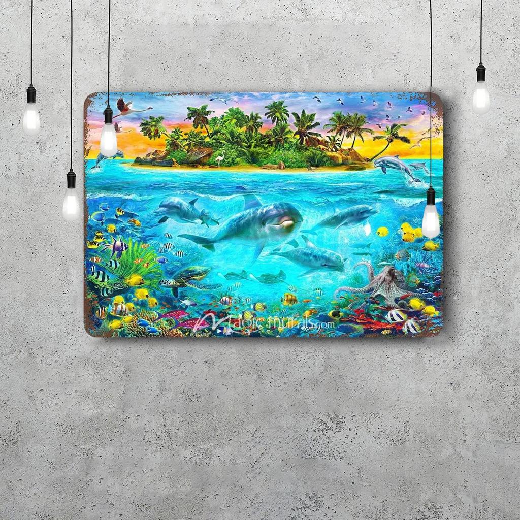 Ocean Decor Vintage Metal Signs Tin Signs Captain Poster Decor for Bar Pub Club Man Cave Wall Decoration