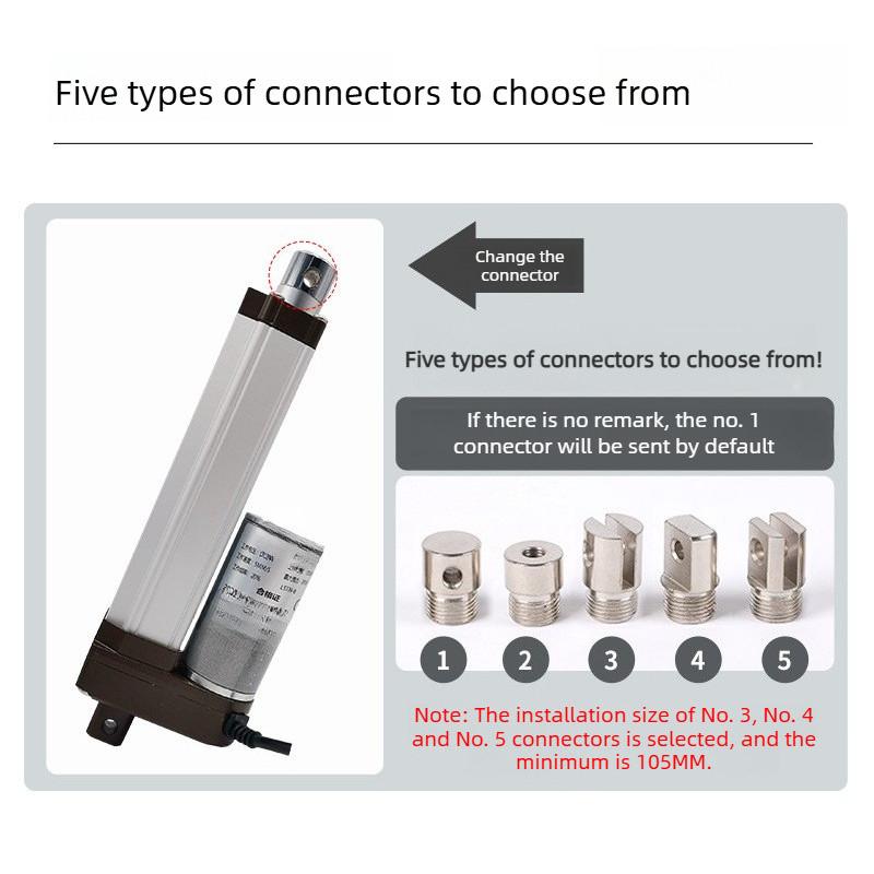 Electric Linear Actuator Upgraded 2000N Low Noise High Thrust Telescopic Rod Small Lifter DC Push Rod Motor